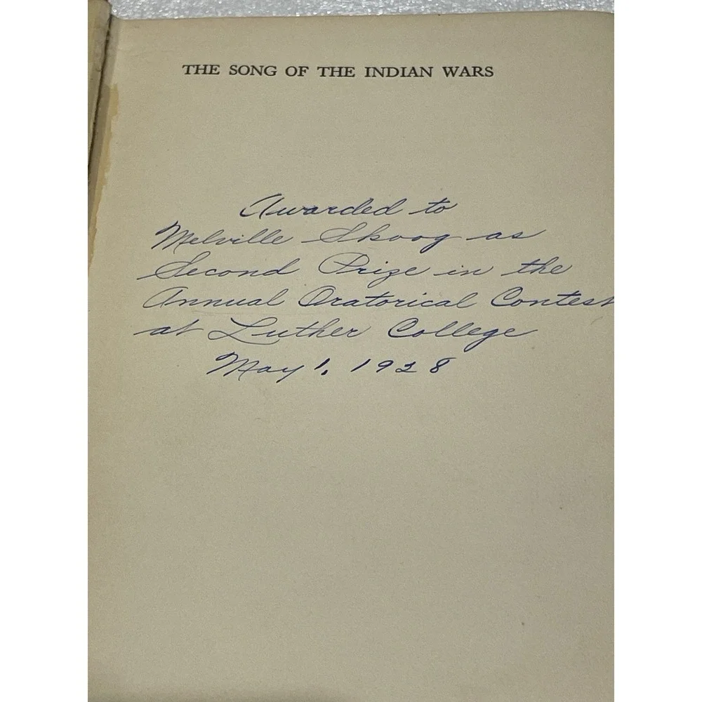 1926 The Song of the Indian Wars John Neihardt Allen True Illus Luther College